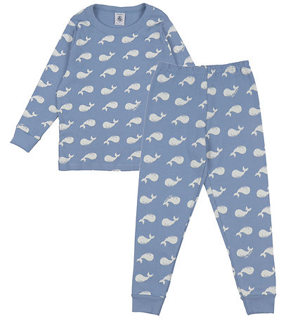 Petit Bateau Nattøj - Blå m. Hvaler