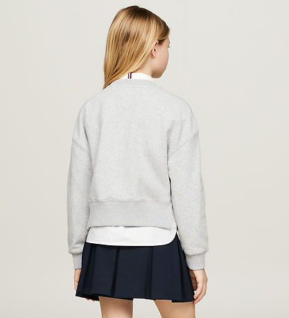 Tommy Hilfiger Bluse - NY Embroidered - Light Grey Heather