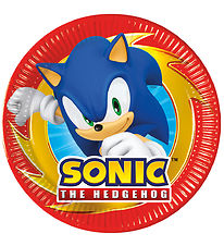 Decorata Party Paptallerkner - 8-pak - 19,5 cm - Sonic Speed