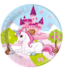 Decorata Party Paptallerkner - 8-pak - 19,5 cm - Unicorn