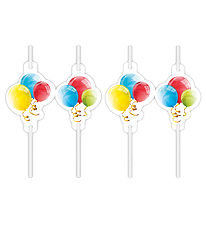 Decorata Party Sugerør - 4-pak - Sparkling Balloons