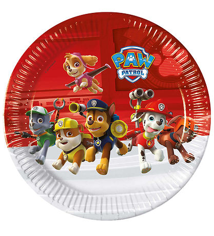 Decorata Party Paptallerkner - 8-pak - 23 cm - Paw Patrol Ready 