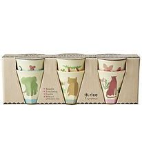 Rice Kopper - Melamin - 6 stk. - 160 ml - Creme/Sweet Jungle 
