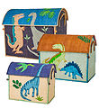 Rice Opbevaringskurve - Raffia - 3 stk. - 52/45/37 cm - Dinosaur