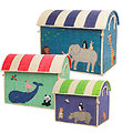 Rice Opbevaringskurve - Raffia - 3 stk. - 52/45/37 cm - Animal