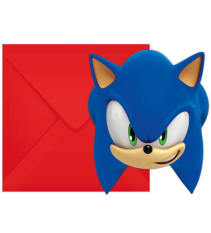 Decorata Party Invitationer - 6-pak - Sonic Speed