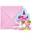 Decorata Party Invitationer - 6-pak - Unicorn