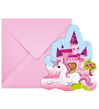 Decorata Party Invitationer - 6-pak - Unicorn