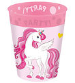 Decorata Party Plastikkopper - 4-pak - 250 ml - Unicorn Rainbow 