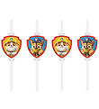 Decorata Party Sugerør - 4-pak - Paw Patrol Rescue Heroes