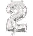Decorata Party Foileballon - 85 cm - No 2 - Sølv