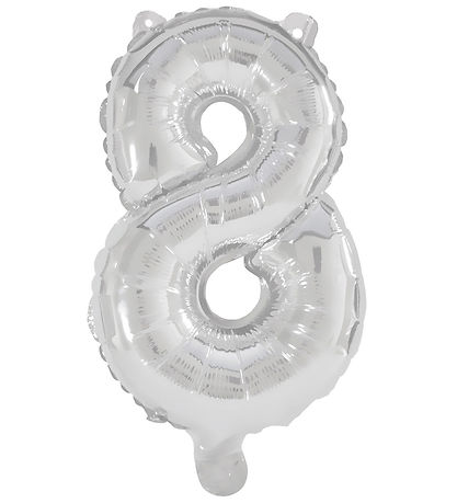 Decorata Party Foileballon - 85 cm - No 8 - Sølv