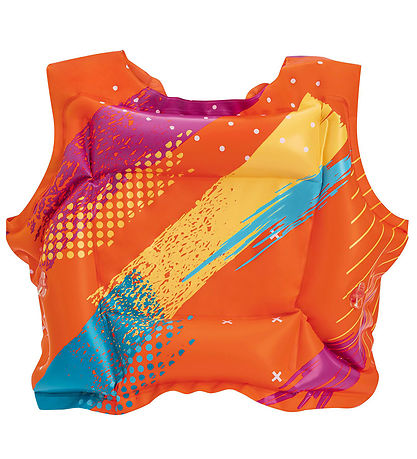 Bestway Svømmevest - 19-30 kg - Colorify - Orange m. Striber
