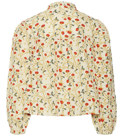 Vero Moda Girl Bluse - VmBia - Oyster Gray/Tomato