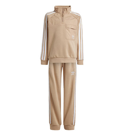 adidas Originals Træningssæt - Crew set HZ - Beige/Hvid