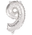Decorata Party Foileballon - 95 cm - No 9 - Sølv