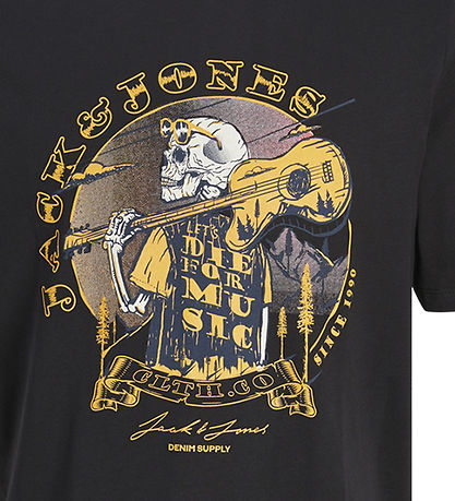Jack & Jones T-Shirt - JjSkull - Sort 
