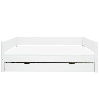 Flexa Enkeltseng m. Udtræksfunktion - 210x101x66,5 cm - Hvid