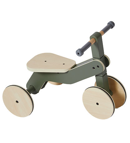 Flexa Løbecykel - Indendørs - Træ - Play - Dusty Green/Birch Ply