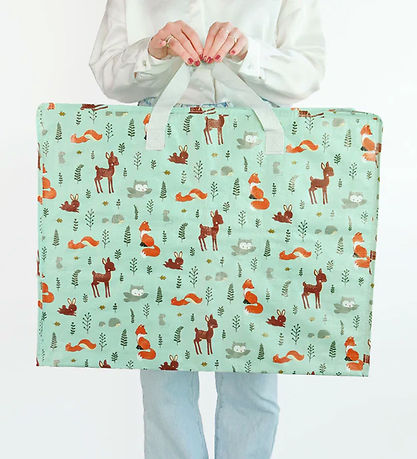 A Little Lovely Company Opbevaringspose - 58x26x46 cm - Forest F