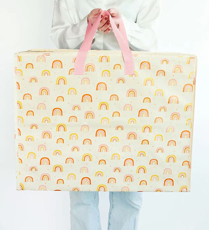 A Little Lovely Company Opbevaringspose - 58x26x46 cm - Rainbows