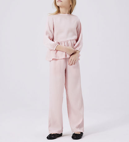 Name It Bukser - NkfHanin - Lilac Snow m. Struktur