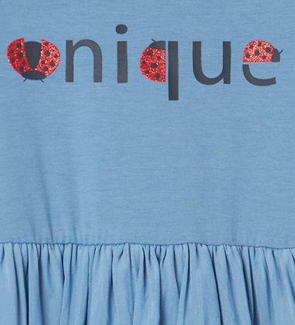 Name It Kjole k/æ - NmfFilera - Coronet Blue m. Glitter
