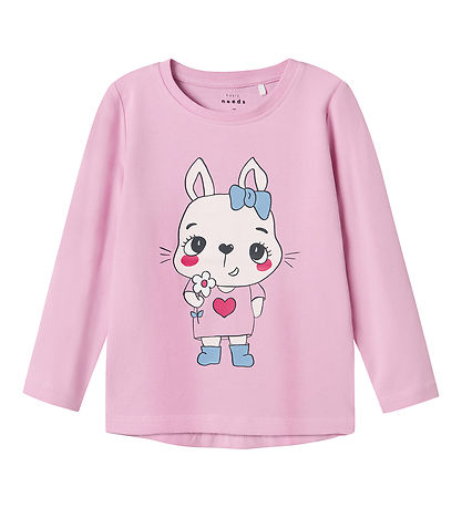 Name It Bluse - NmfVix - Pastel Lavender/Cute Bunny With Flo