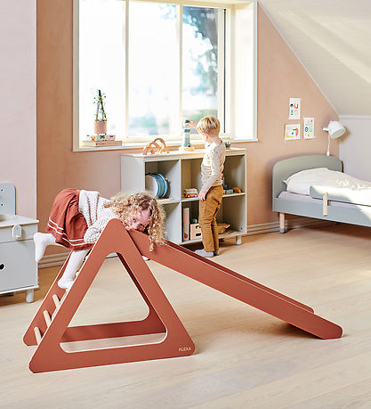 Flexa Legetårn m. Rutsjebane - Midi - Play - Blush/Birch Plywood