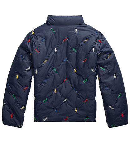 Polo Ralph Lauren Dynejakke - Vendbar - Grøn/Navy m. Logoer