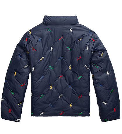 Polo Ralph Lauren Dynejakke - Vendbar - Grøn/Navy m. Logoer
