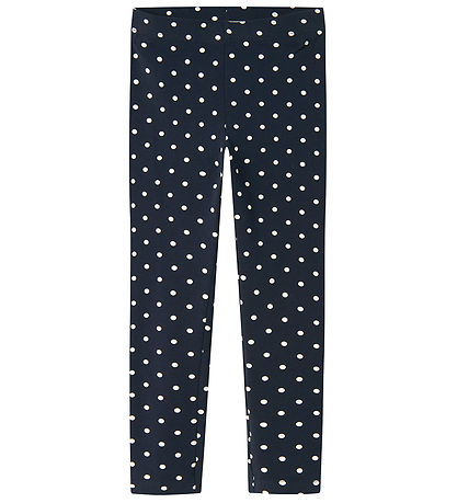 Name It Leggings - NmfVivian - Dark Sapphire m. Prikker