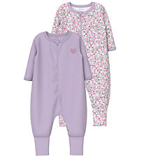 Name It Natdragt - Noos - NbfNightsuit - 2-pak - Pastel Lilac