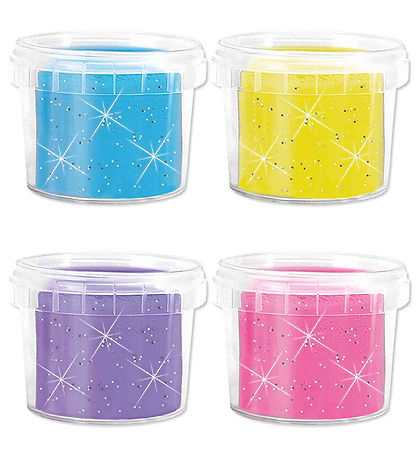 SES Creative Modellervoks - 4x90gr - Silkeblød Glitter