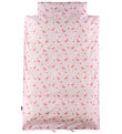 Nørgaard Madsens Sengetøj - Baby - Rosa m. flamingo/Blomster