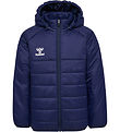 Hummel Dynejakke - HmlGo Quilted Hood - Marine