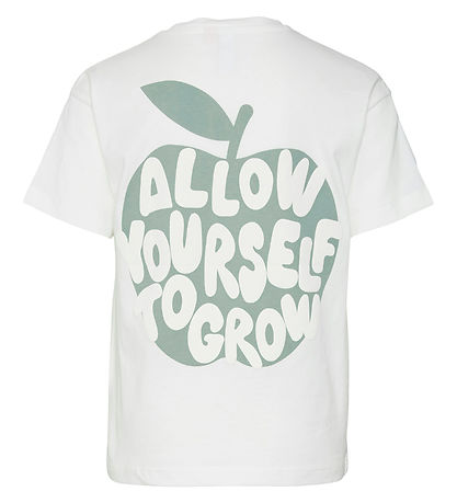Vero Moda Girl T-shirt - VmAppleheart - Snow White/Backprint Gre