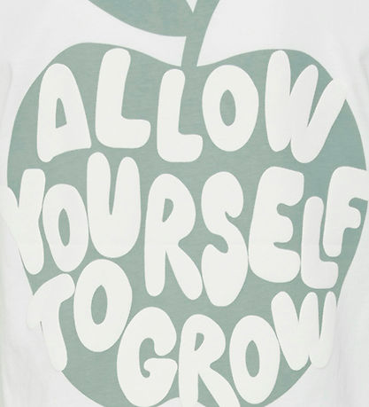 Vero Moda Girl T-shirt - VmAppleheart - Snow White/Backprint Gre
