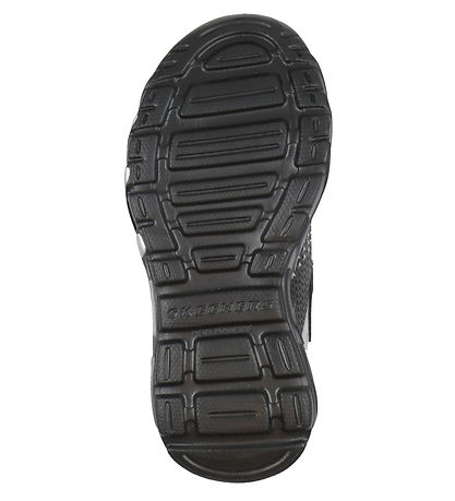 Skechers Sko m. Lys - Flex-Glow Bolt - Black/Silver
