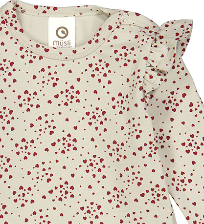 Müsli Bluse - Love Frill - Soft Green/Cabernet