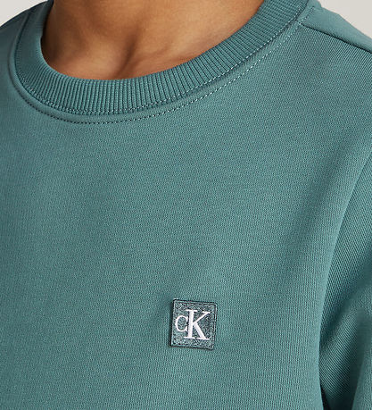 Calvin Klein Sweatshirt - Mono Mini Badge - North Atlantic