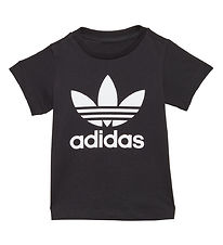 adidas Originals T-shirt - Trefoil - Sort/Hvid