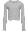 Kids Only Bluse - KogCarlotta - Light Grey Melange