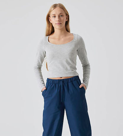 LMTD Bluse - NlfNove - Light Grey Melange