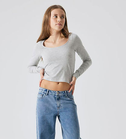 LMTD Bluse - NlfNove - Light Grey Melange