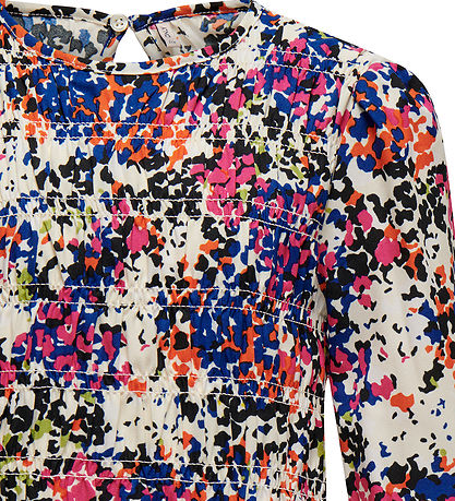 Kids Only Kjole - LogLuva - Smock -  Cloud Dancer/Multi Leo
