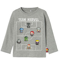 Name It Bluse - NmmJes Marvel - Grey Melange