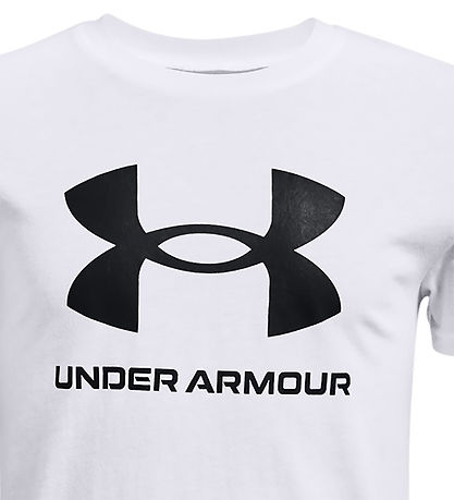 Under Armour T-shirt - Sportstyle Logo - Hvid m. Sort
