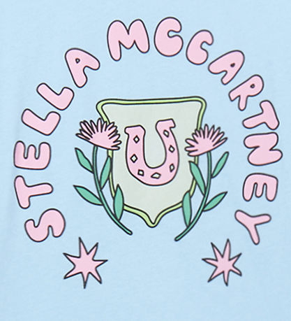 Stella McCartney Kids T-shirt - Lyesblå m. Rosa