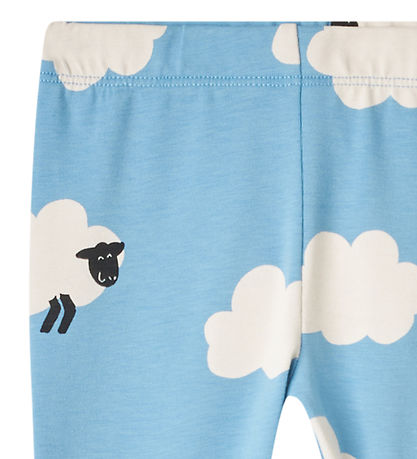 Stella McCartney Kids Leggings - Lyseblå/Hvid m. Skyer/Får